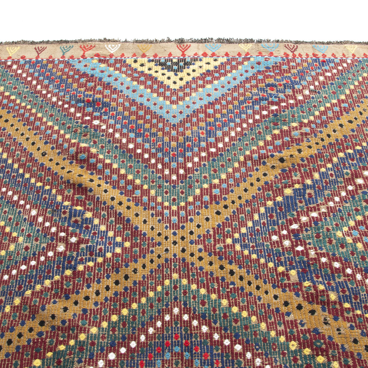 Niono - (6'6'' x 9'1'') Vintage Turkish Kilim