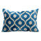 Handmade Ikat Velvet Pillow Cover, 16" x 24" Lumbar Cushion - Authentic Uzbek Fabric (30x50 cm)