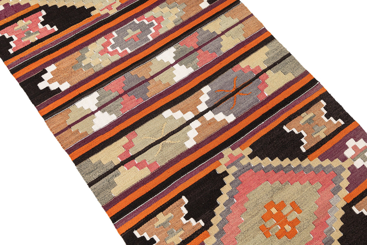 (2'7'' x 13'1'') Authentic Flatweave Kilim Runner Rugs