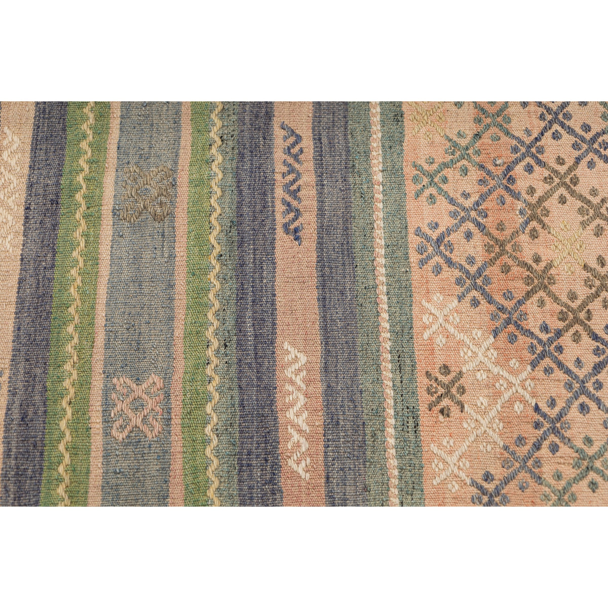 Gench - (5'7'' x 11') Vintage Turkish Kilim