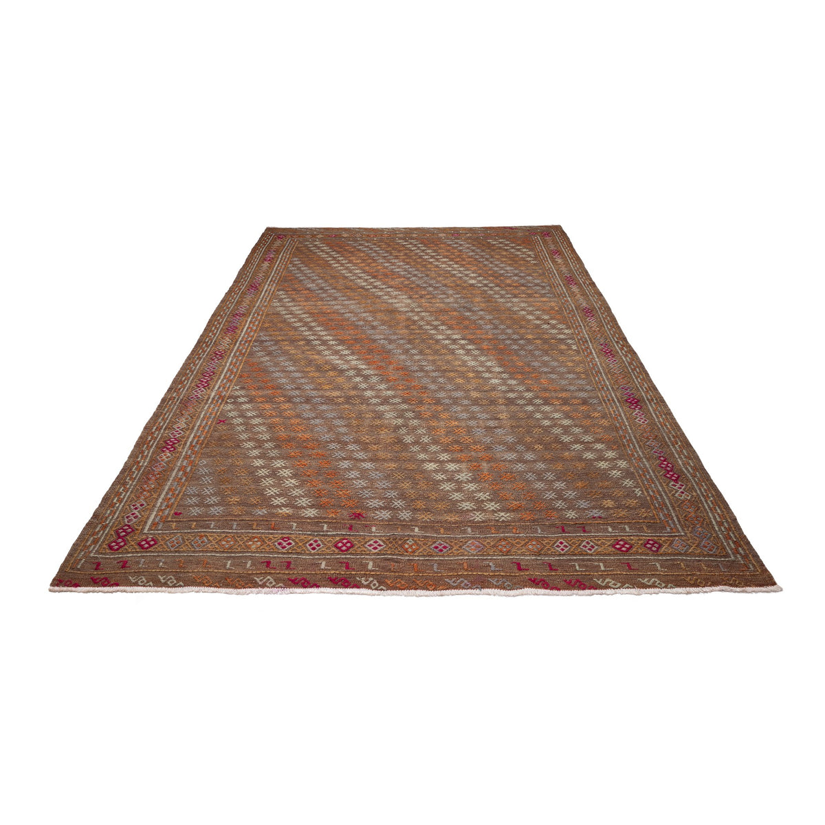 - (6'4'' x 9'11'') Vintage Turkish Kilim