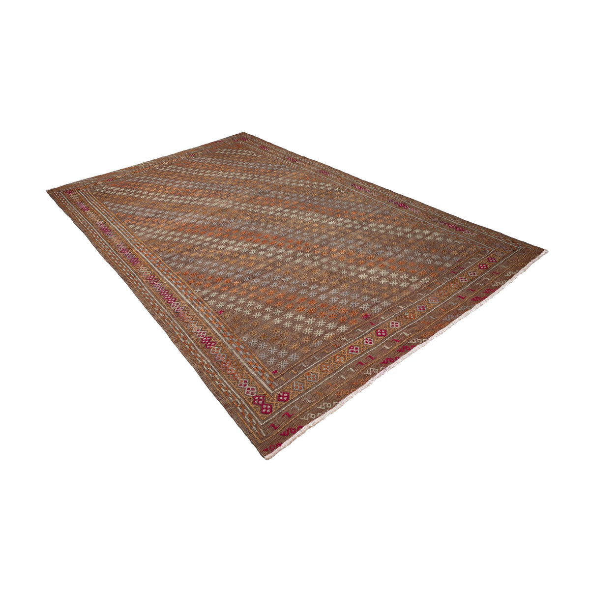 - (6'4'' x 9'11'') Vintage Turkish Kilim