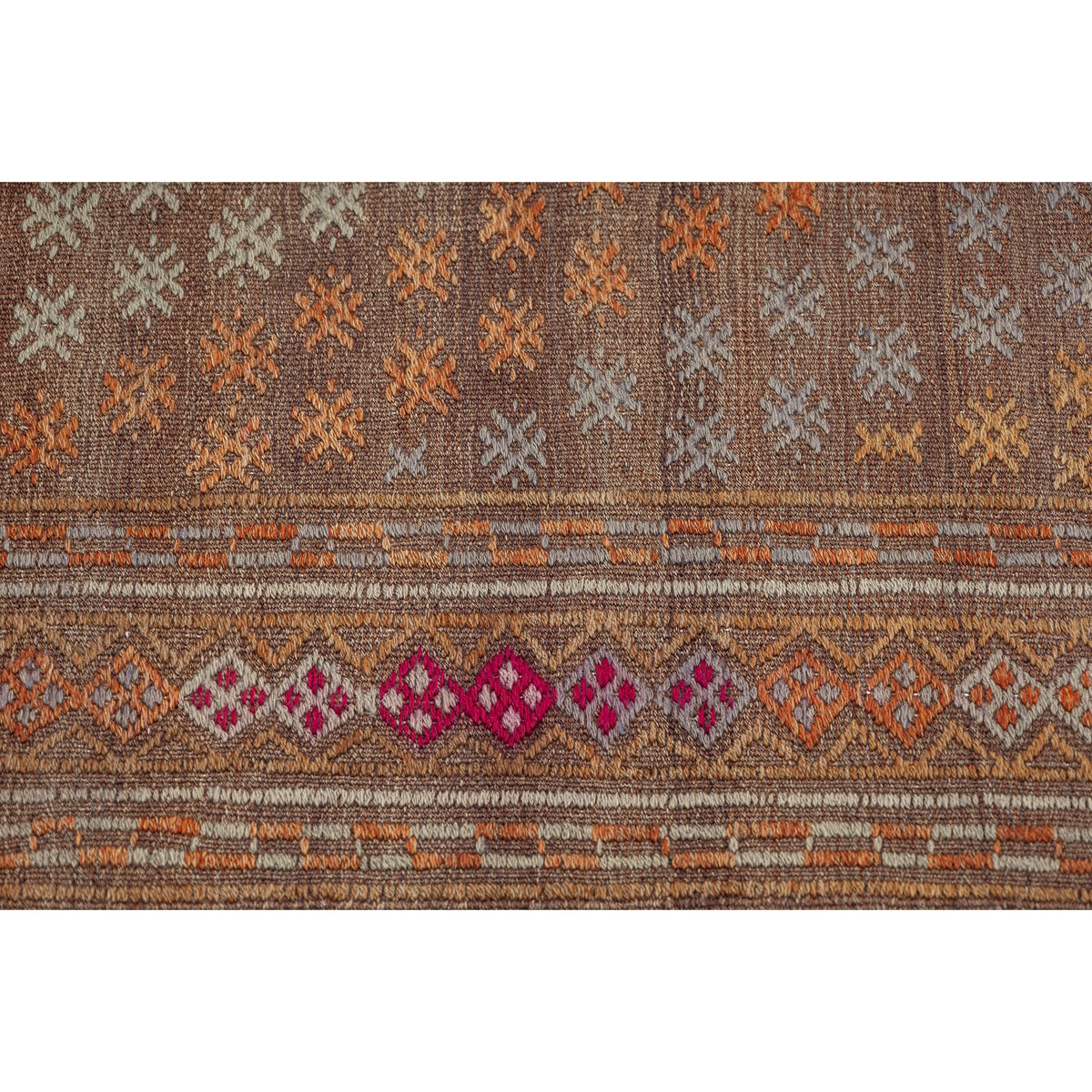 - (6'4'' x 9'11'') Vintage Turkish Kilim