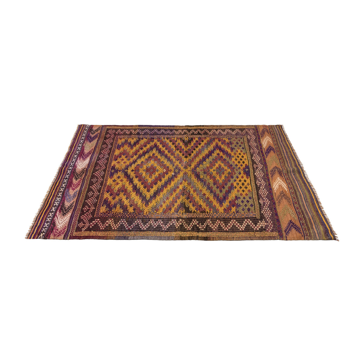 Sangem - (3'10''x 5'3'') Vintage Turkish Kilim