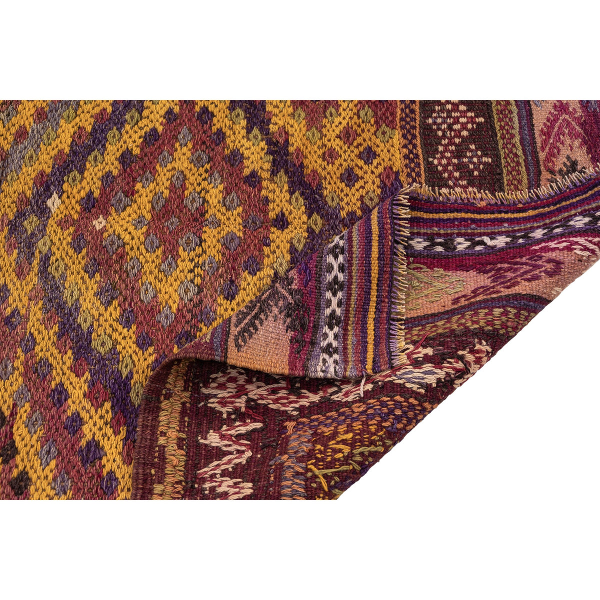 Sangem - (3'10''x 5'3'') Vintage Turkish Kilim