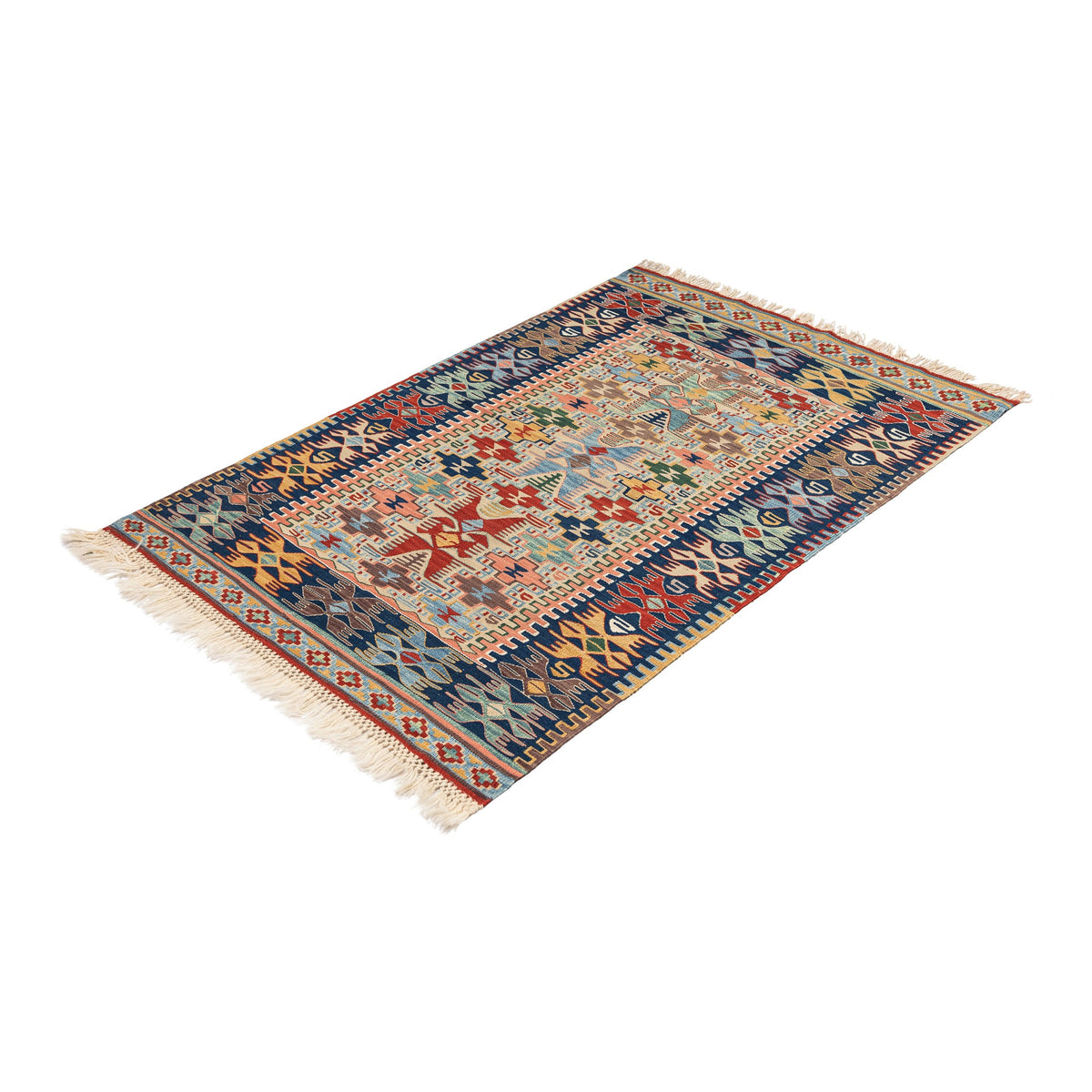 Bizana - (3'3'' x 4'11'') Vintage Turkish Kilim