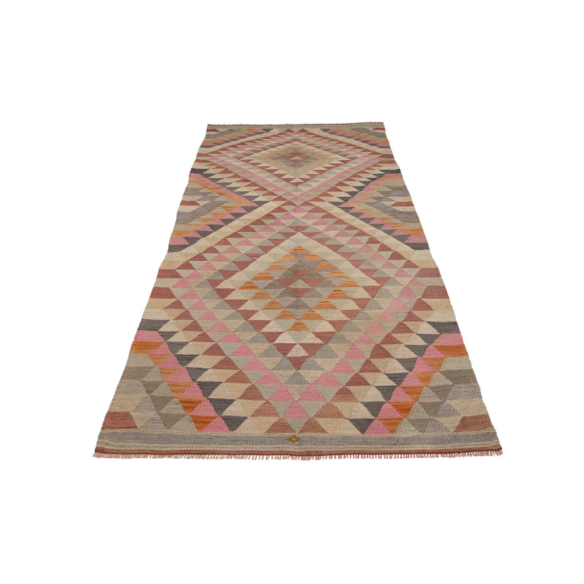 Authentic Handmade Geometric Kilim Area Rug