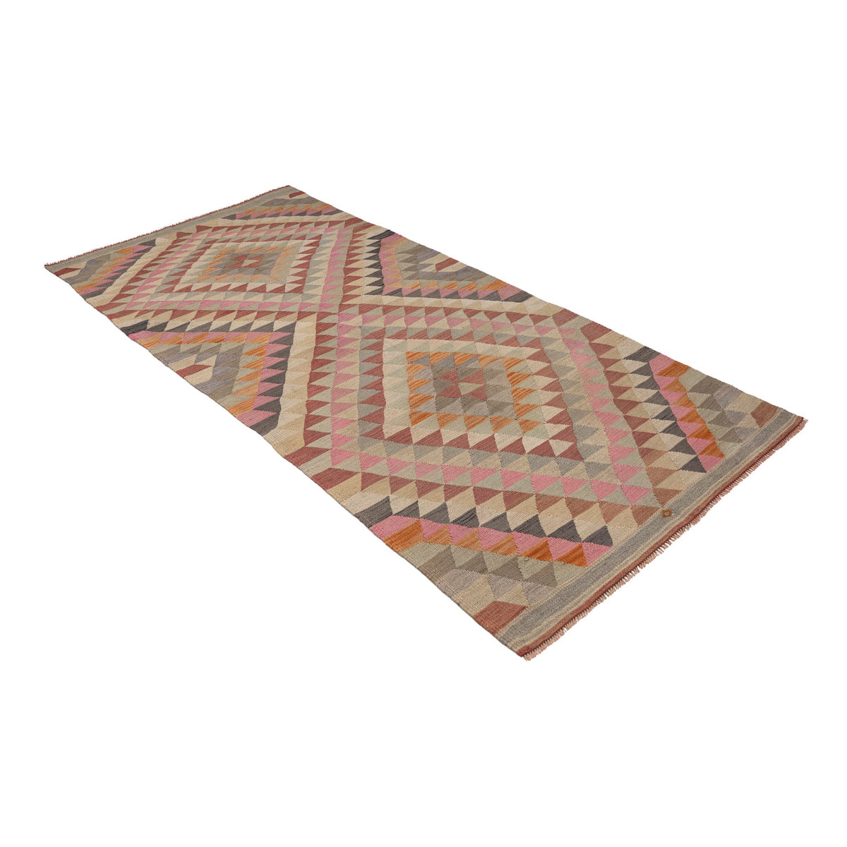 Authentic Handmade Geometric Kilim Area Rug