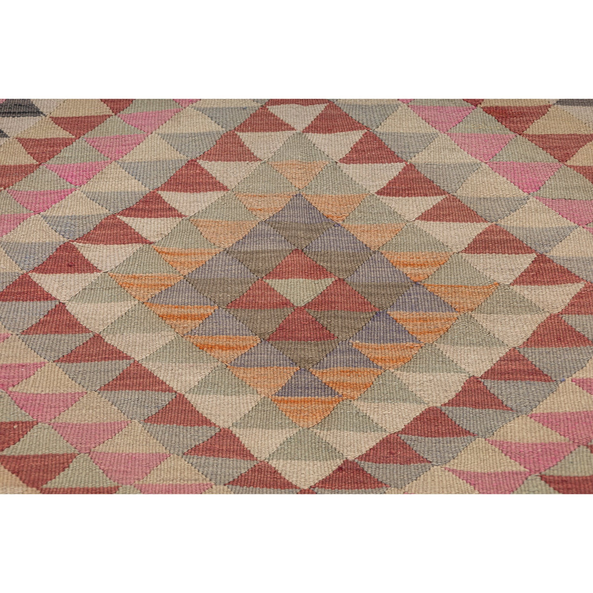 Authentic Handmade Geometric Kilim Area Rug