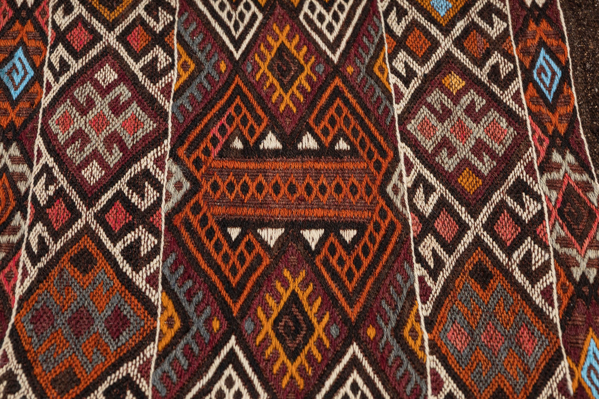 (4' x 5'2'') Authentic Flatweave Vintage Kilim Rug