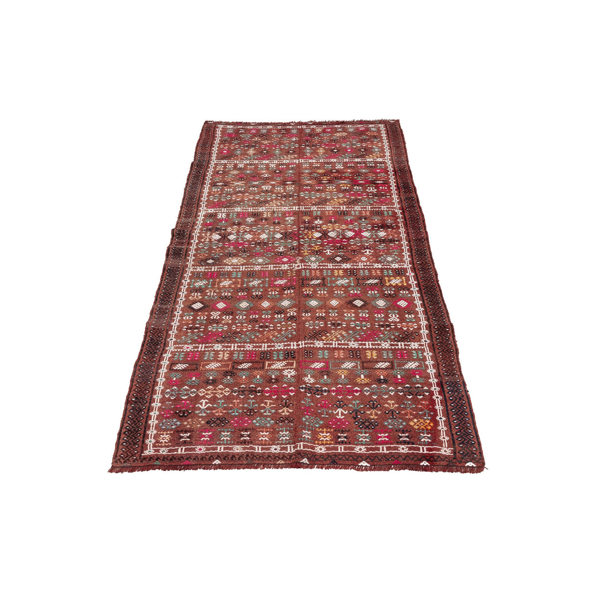 Authentic Handmade Red Small Kilim Rug