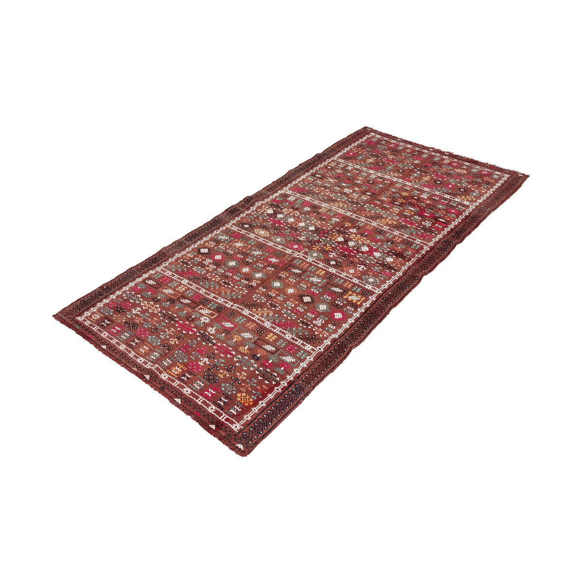 Authentic Handmade Red Small Kilim Rug