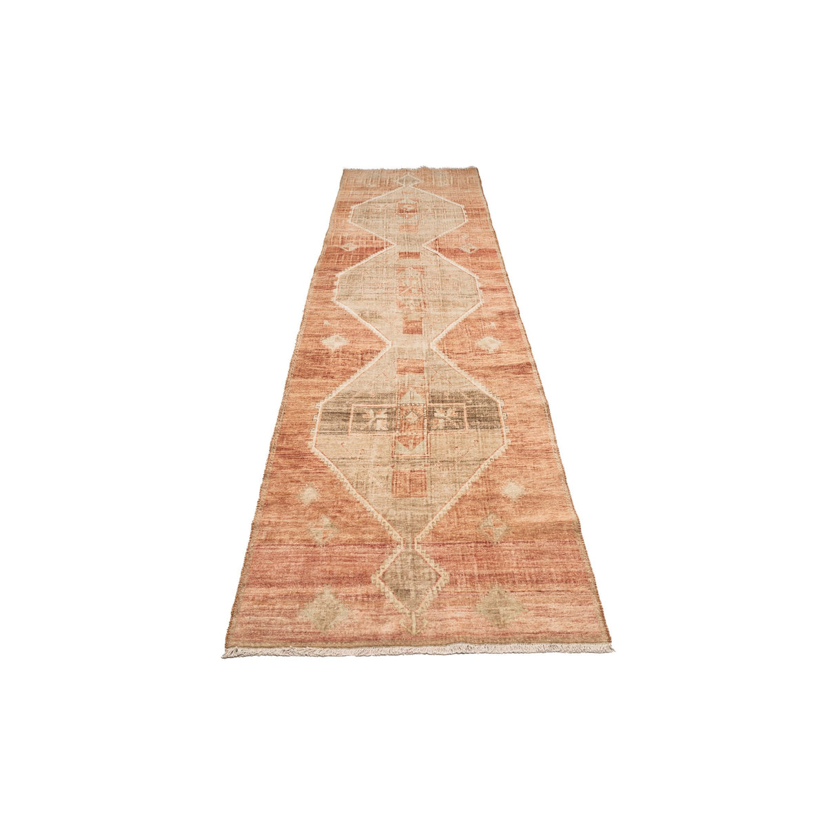 Vintage Neutral Oushak Rug Runner