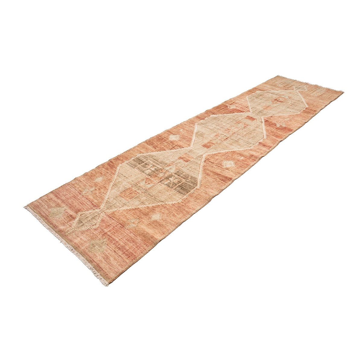 Vintage Neutral Oushak Rug Runner