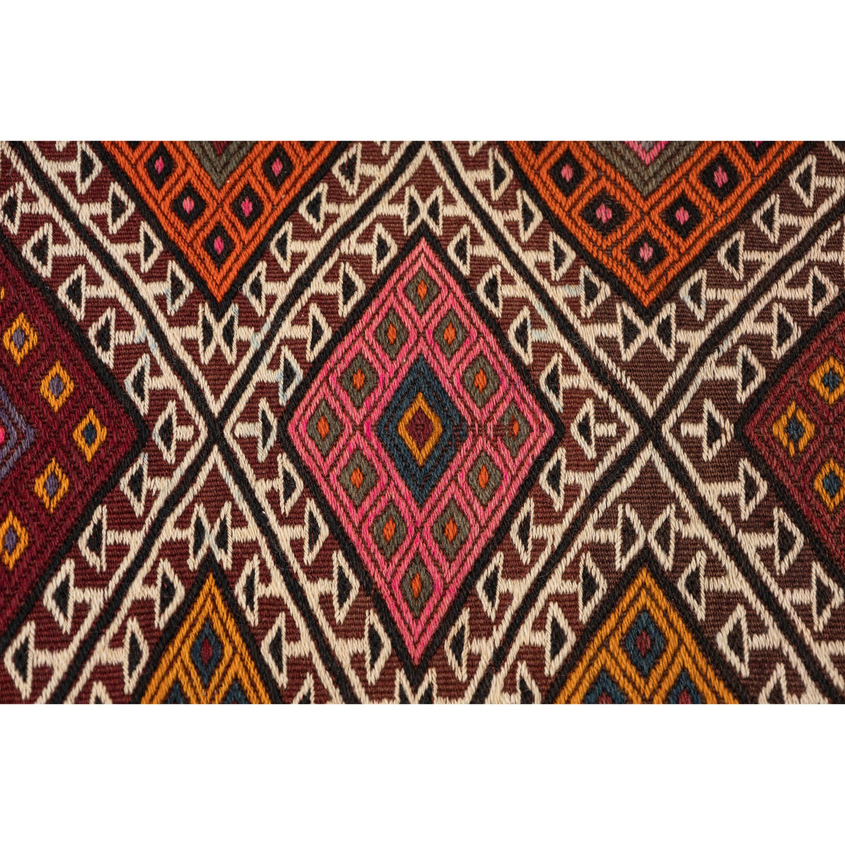 - (3'3'' x 4'3'') Handwoven Tribal Vintage Small Kilim Rug