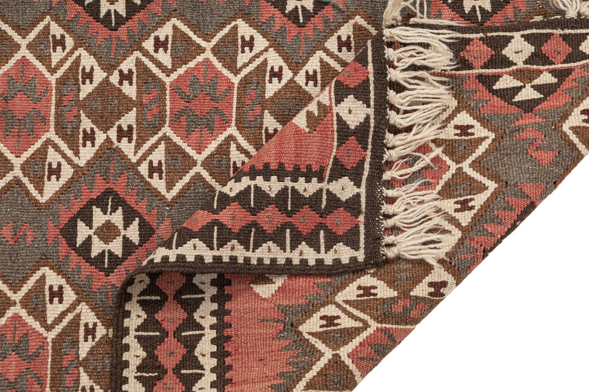 (3'3'' x 4'10'') Authentic Flatweave Vintage Kilim Rug