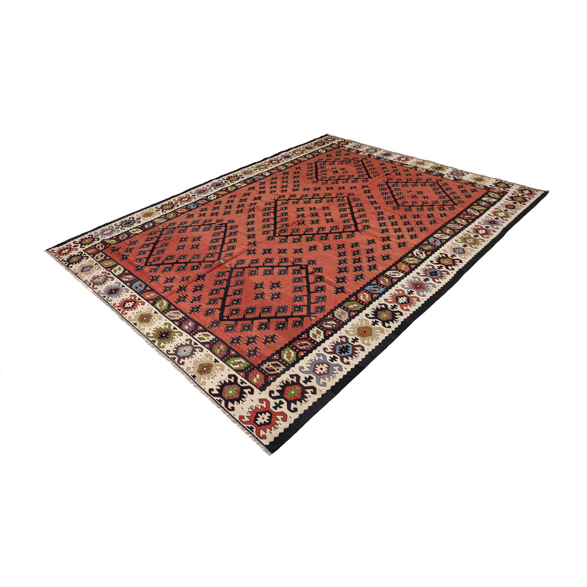 Bannu - (7' x 9'1'') Vintage Turkish Kilim