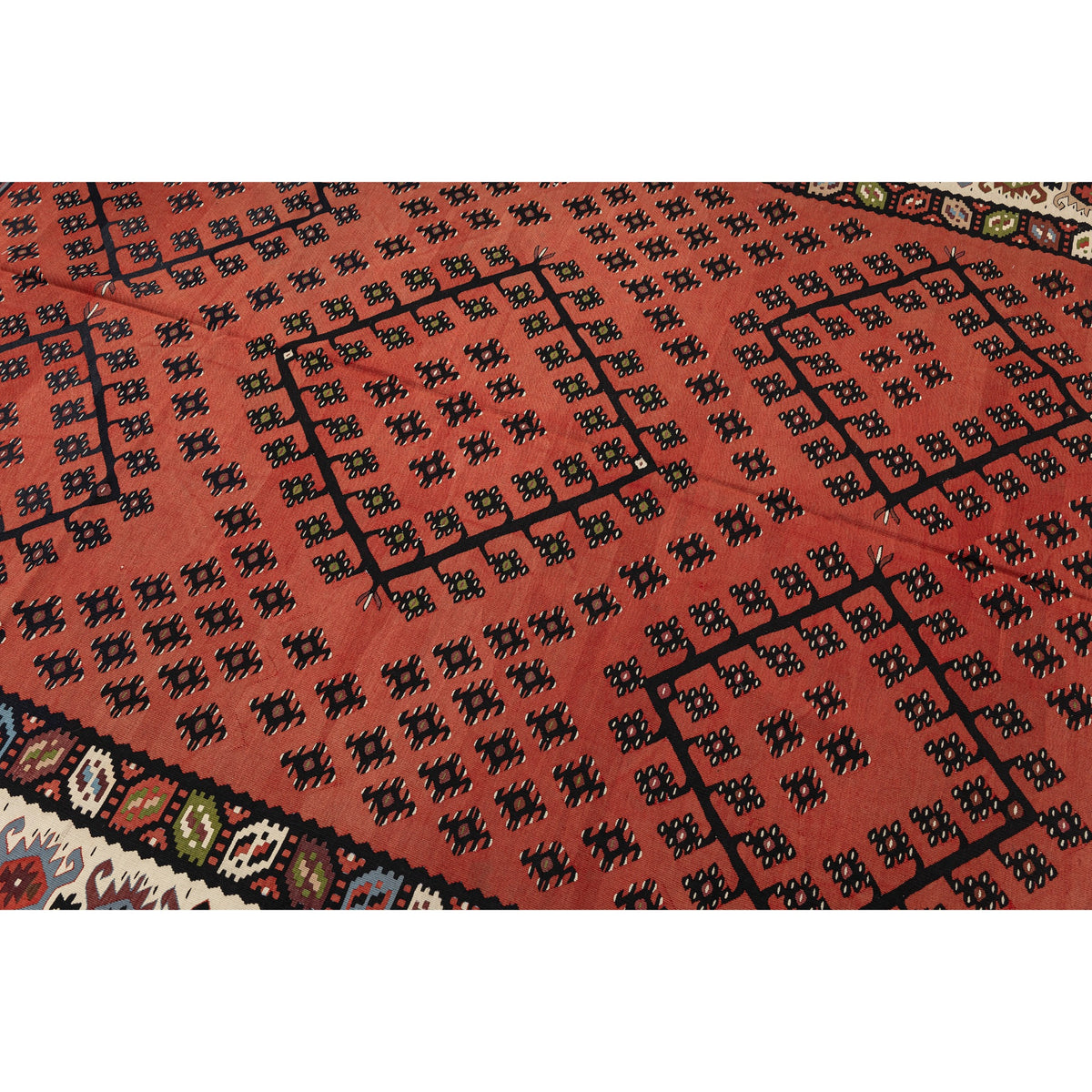 Bannu - (7' x 9'1'') Vintage Turkish Kilim