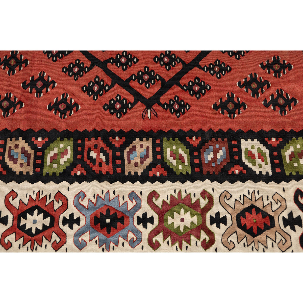 Bannu - (7' x 9'1'') Vintage Turkish Kilim