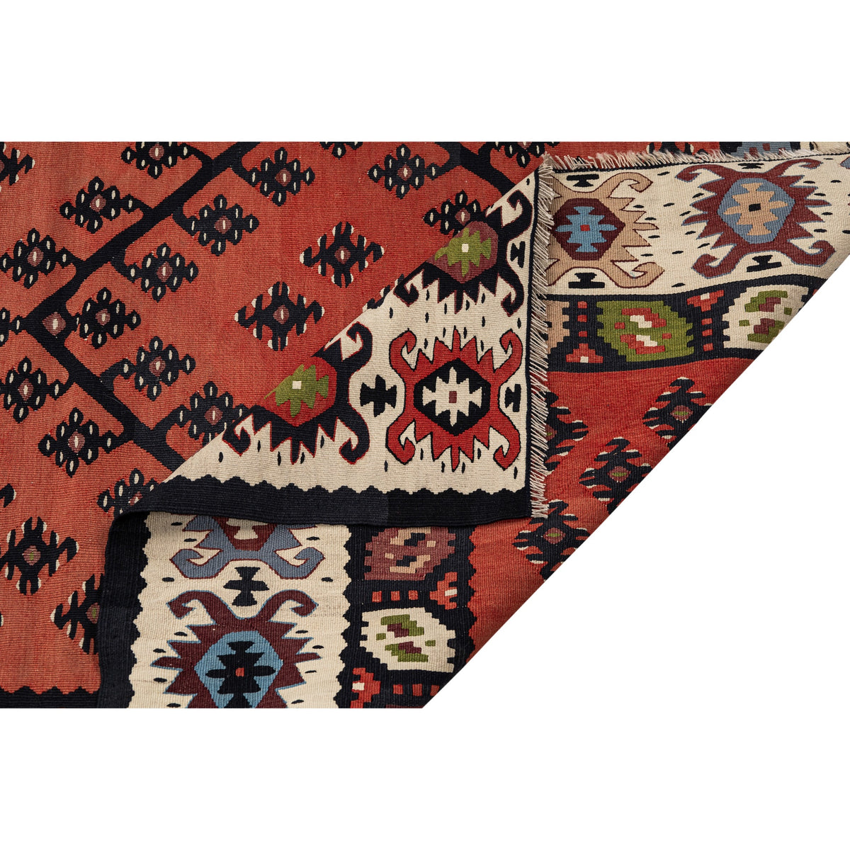 Bannu - (7' x 9'1'') Vintage Turkish Kilim