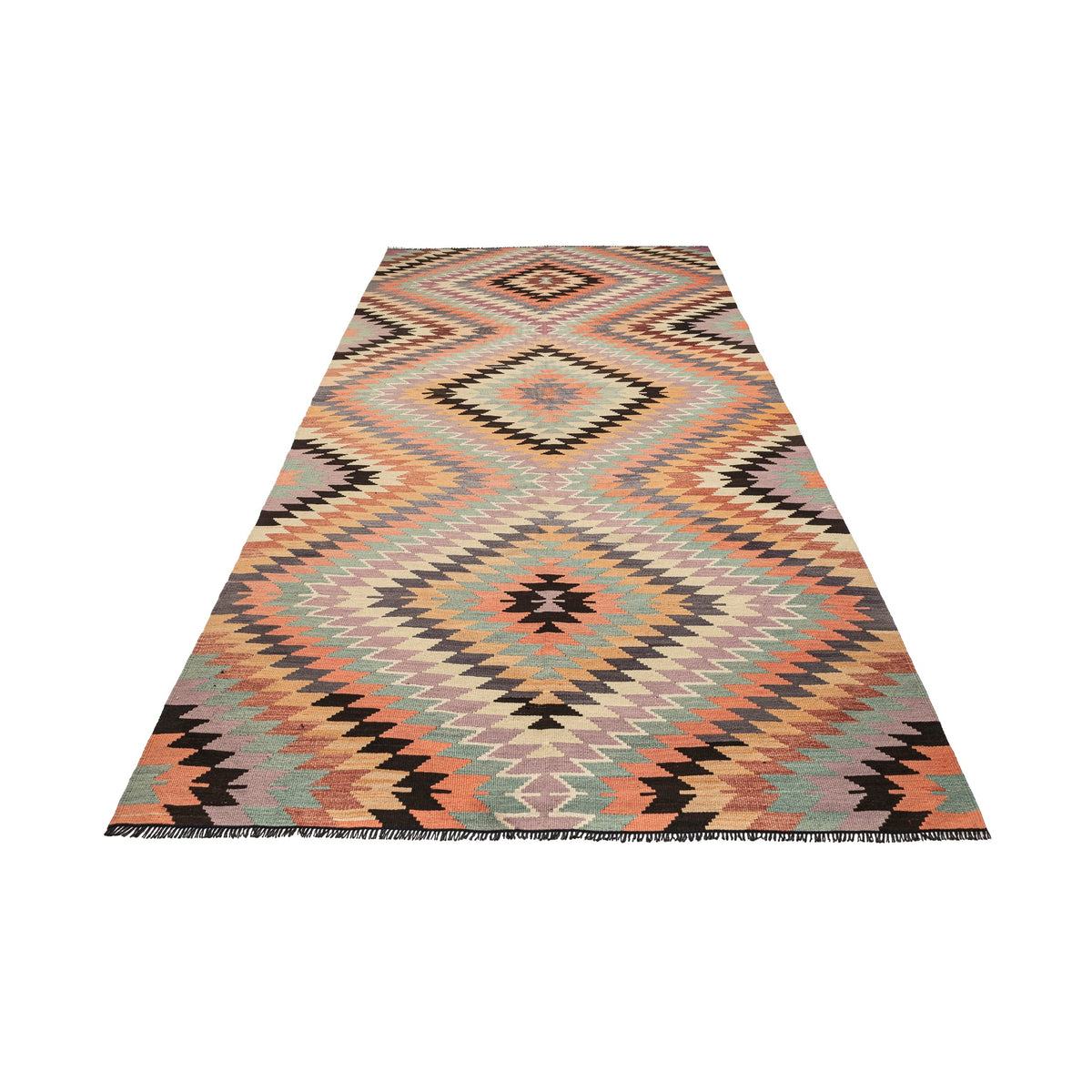 Masuda - (5'8'' x 11'2'') Vintage Turkish Kilim