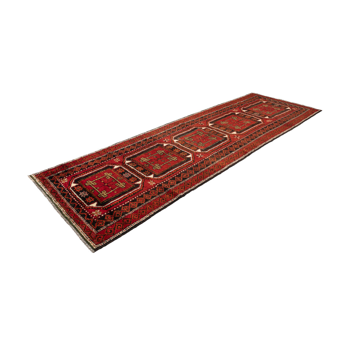 Laktera - (3'8" x 11'10") Vintage Turkish Runner Rug