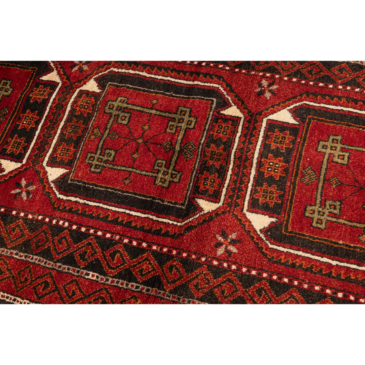 Laktera - (3'8" x 11'10") Vintage Turkish Runner Rug