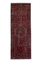 3'7" x 10' Vintage Turkish Red Runner Rug