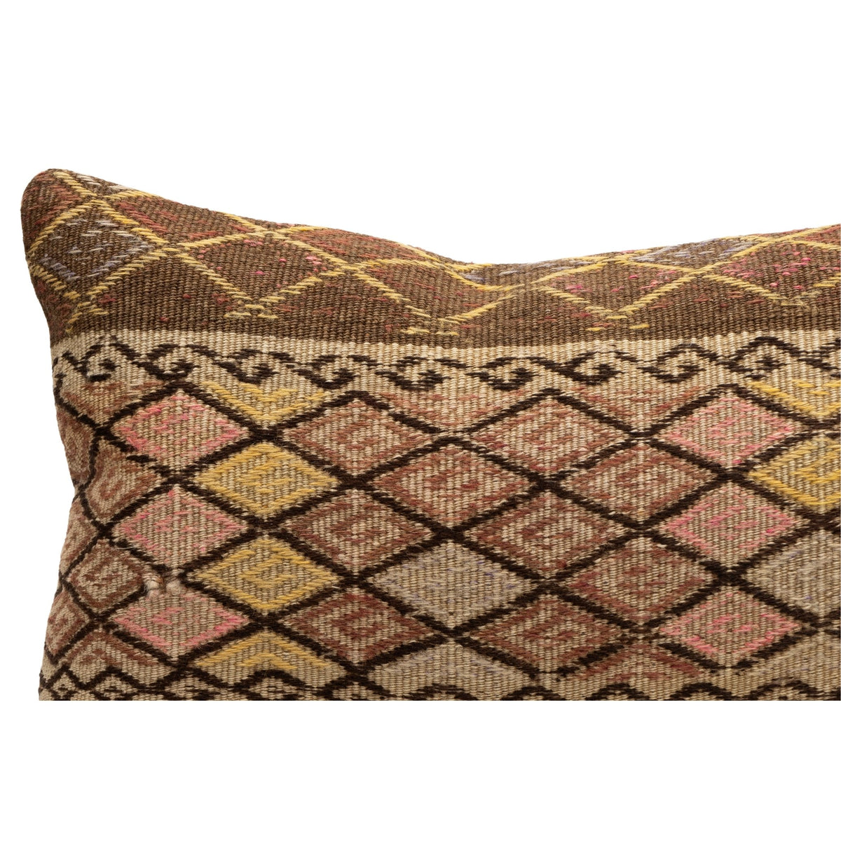 Neutral Oriental Kilim Pillow Cover 16" x 24"