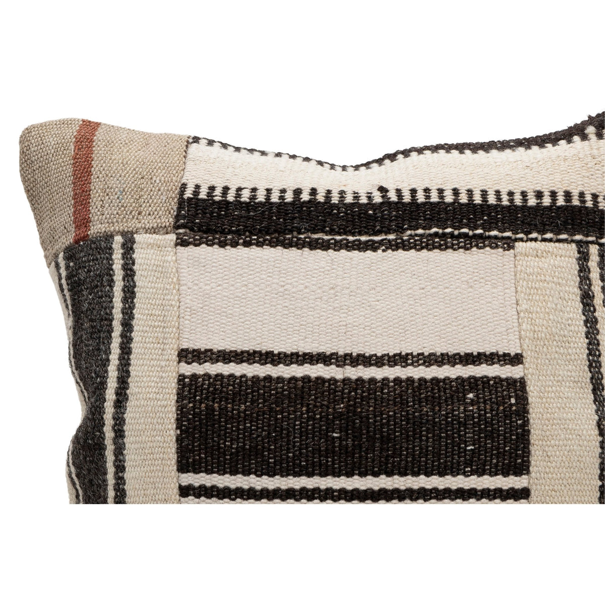 Patchwork Neutral Kilim Cushion Pillow Cover 16" x 16"