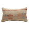 One-of-a-Kind Boho Kilim Pillow, 12x20" Handwoven Lumbar Pillow Cover - Bohemian Home Decor