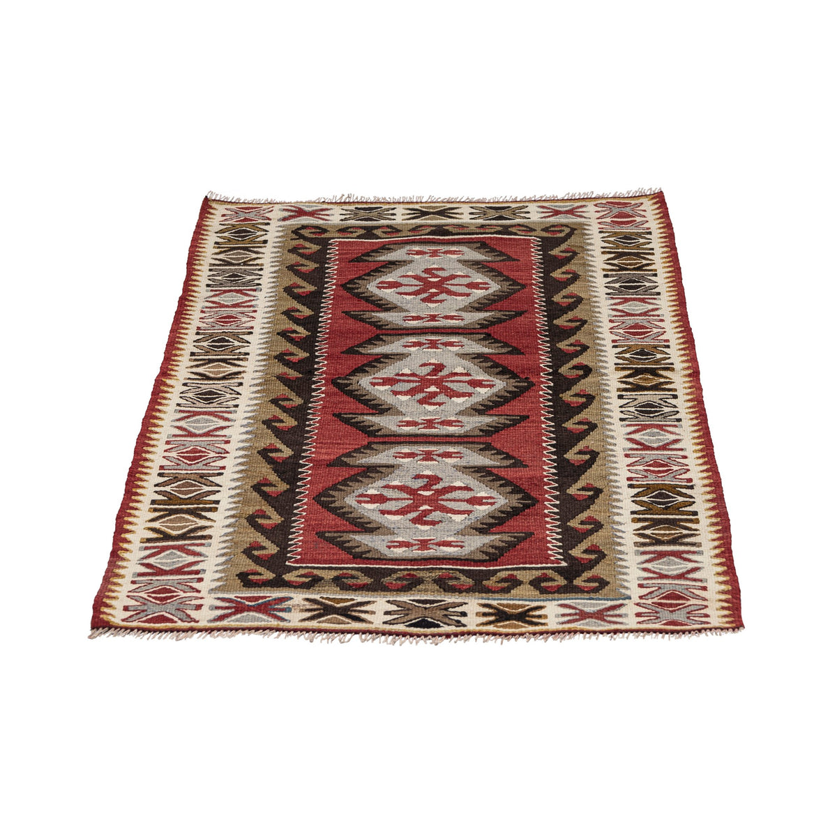 - (2'5'' x 3'7'') Handwoven Vintage Kilim Small Rug