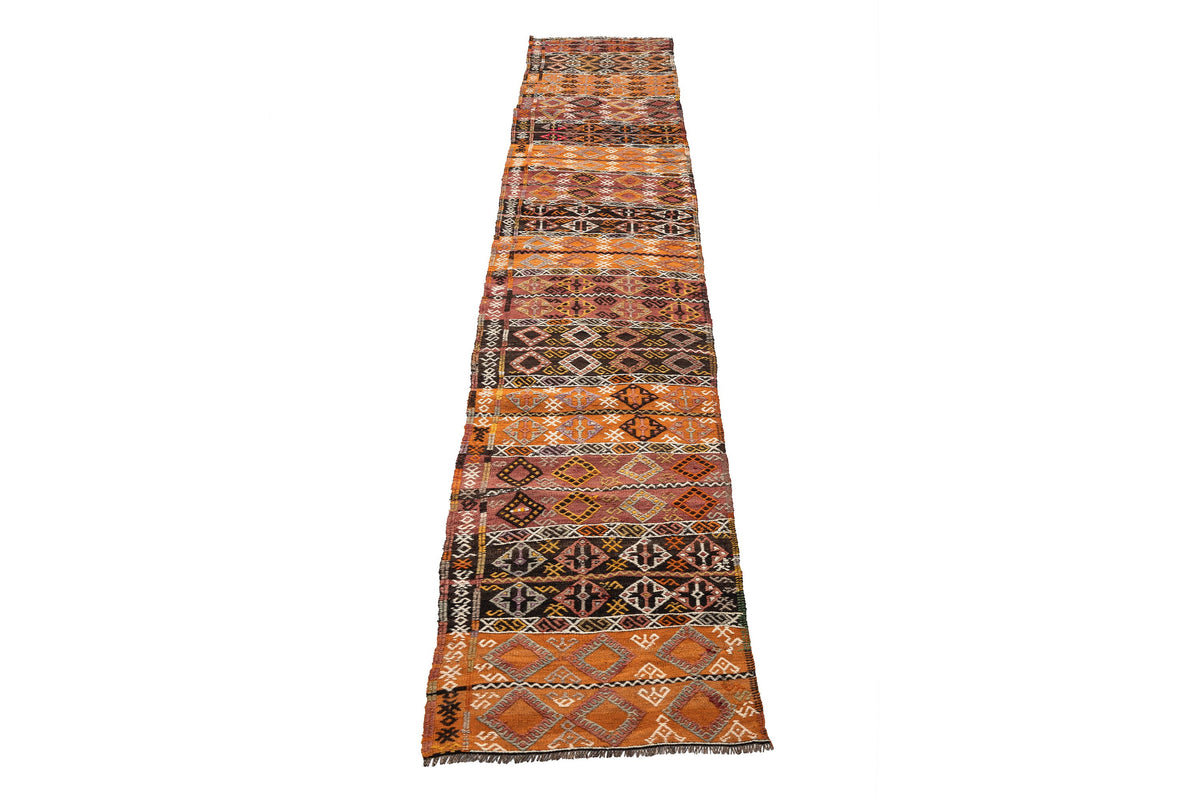 (2'2'' x 11'1'') Oriental Authentic Kilim Runner Rug