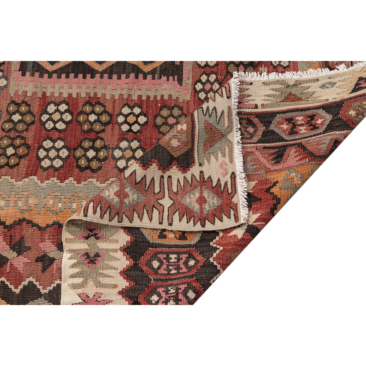 Dykach - (6'5'' x 12'2'') Vintage Turkish Kilim