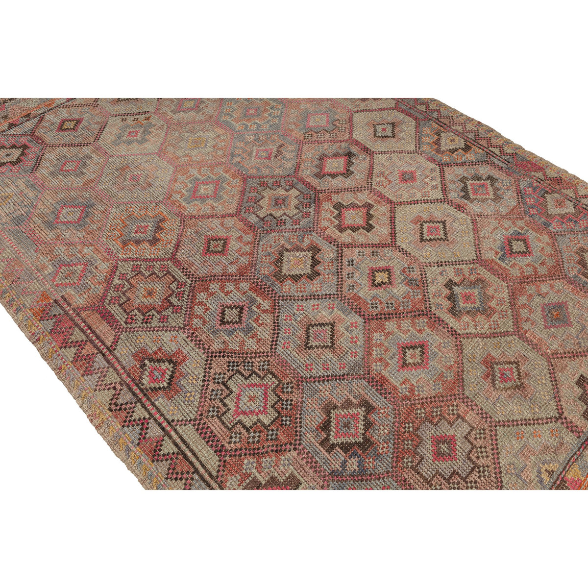 Handmade Oriental Neutral Kilim Rug