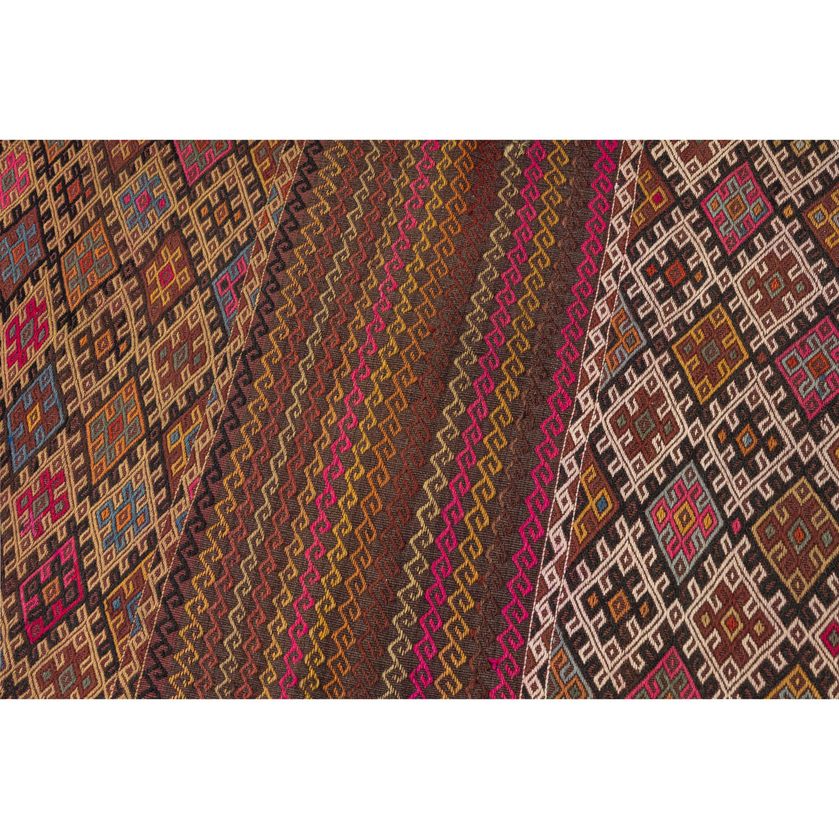 - (3'1'' x 4'3'') Handwoven Vintage Tribal Kilim Rug