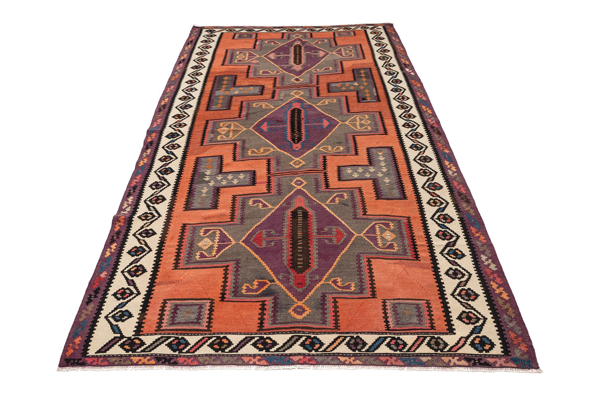 (5'3'' x 8'5'') Authentic Vintage Kilim Area Rug