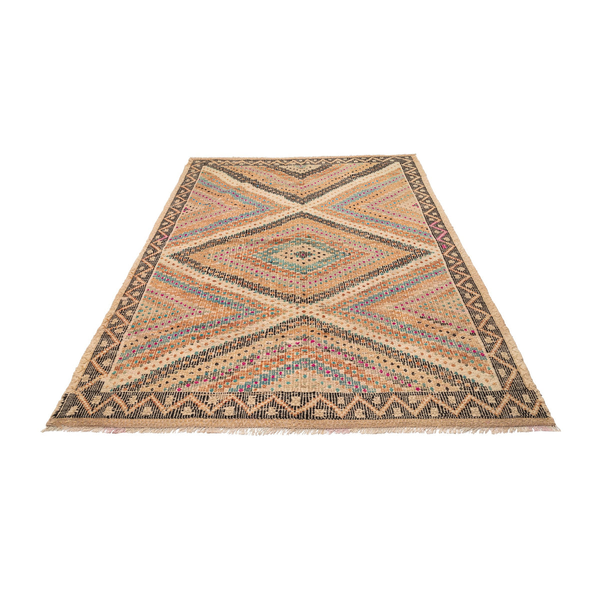 Kutia - (5'8'' x 8'8'') Vintage Turkish Kilim