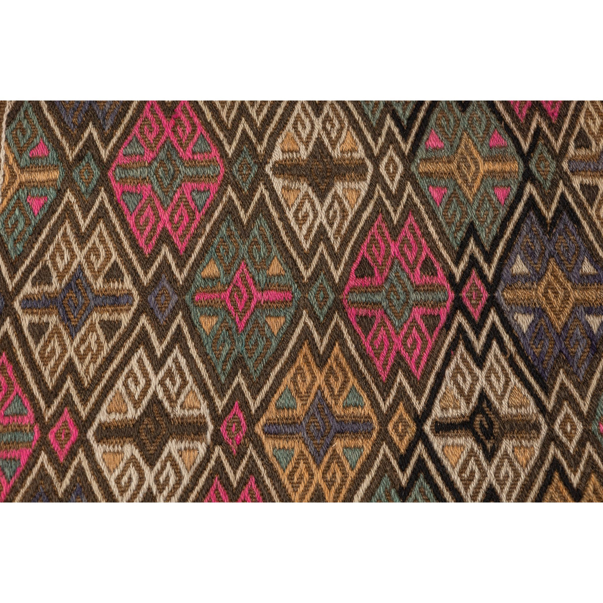 - (3'10'' x 5') Geometric Vintage Small Kilim Rug