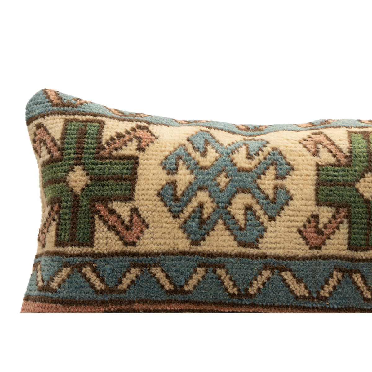 Handwoven Oushak Rug Pillow Cover 12" x 20"