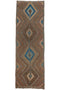 Patterned rug with geometric design 