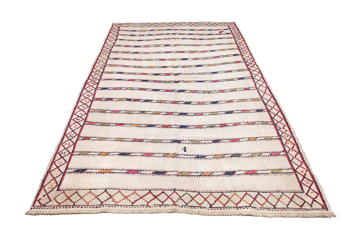 Handmade Flatweave White Hemp Area Rug