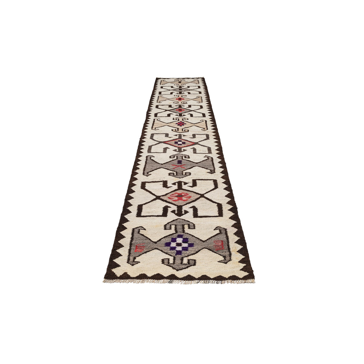 Kahan - (2'8'' x 12'6'') Vintage Turkish Kilim Runner