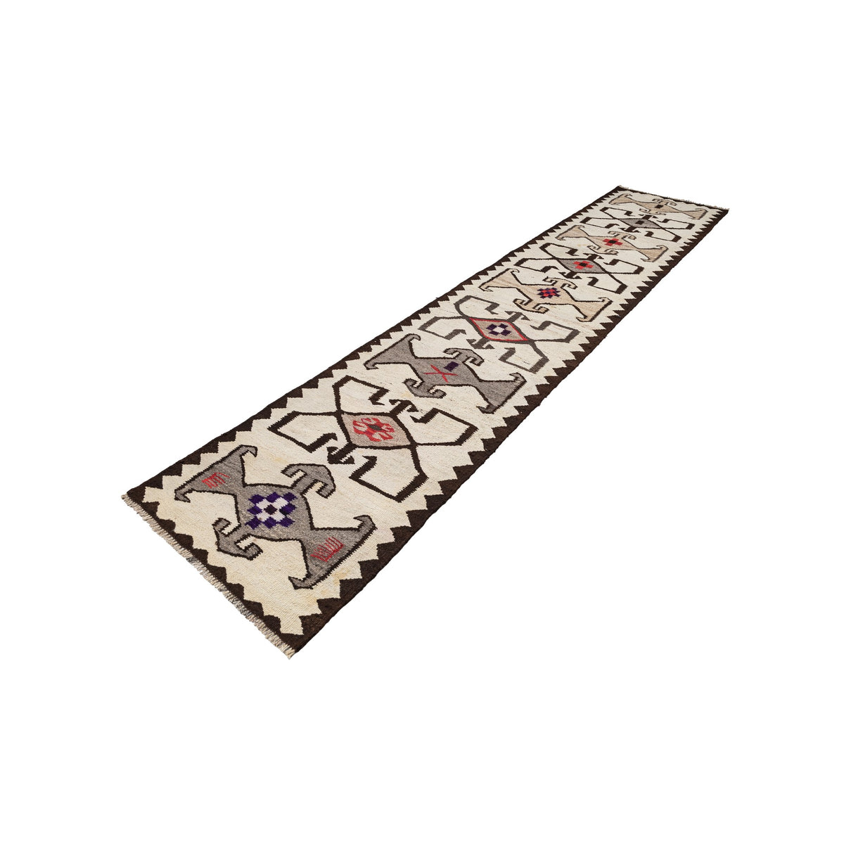 Kahan - (2'8'' x 12'6'') Vintage Turkish Kilim Runner