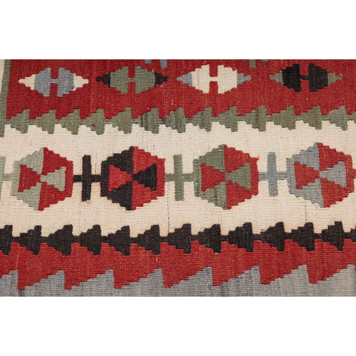 - (3'5'' x 4'9'') Geometric Oushak Small Kilim Rug