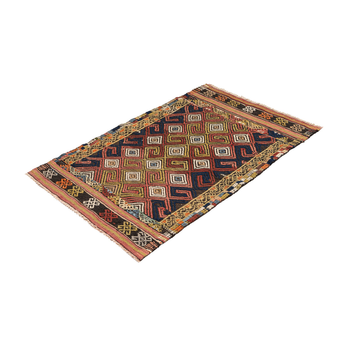 Khalban - (2'4'' x 3'8'') Vintage Turkish Mini Kilim