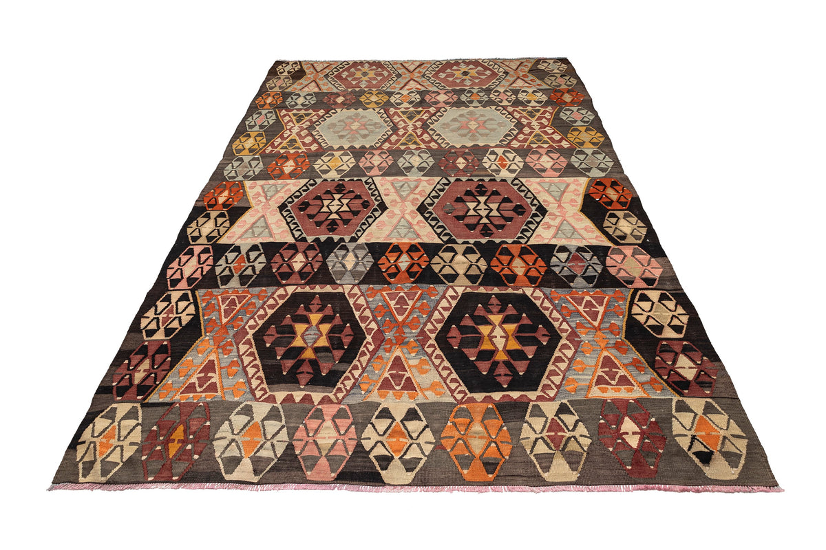 (6'4'' x 9'2'') Authentic Oriental Kilim Area Rug