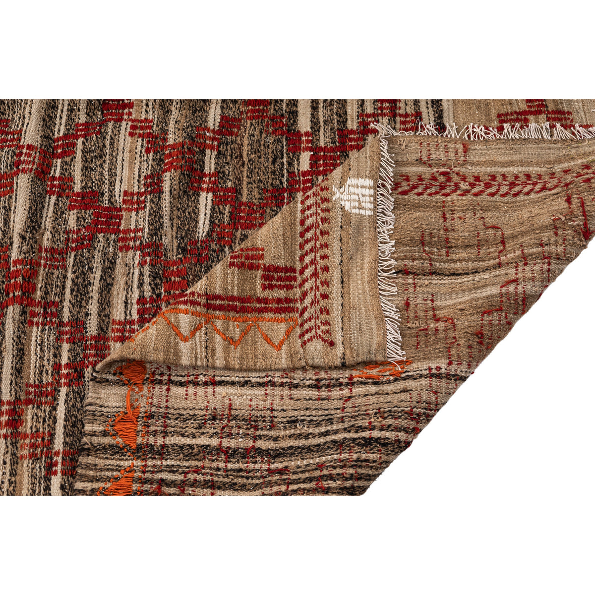 Balkh - (6'8'' x 10'4'') Vintage Turkish Kilim