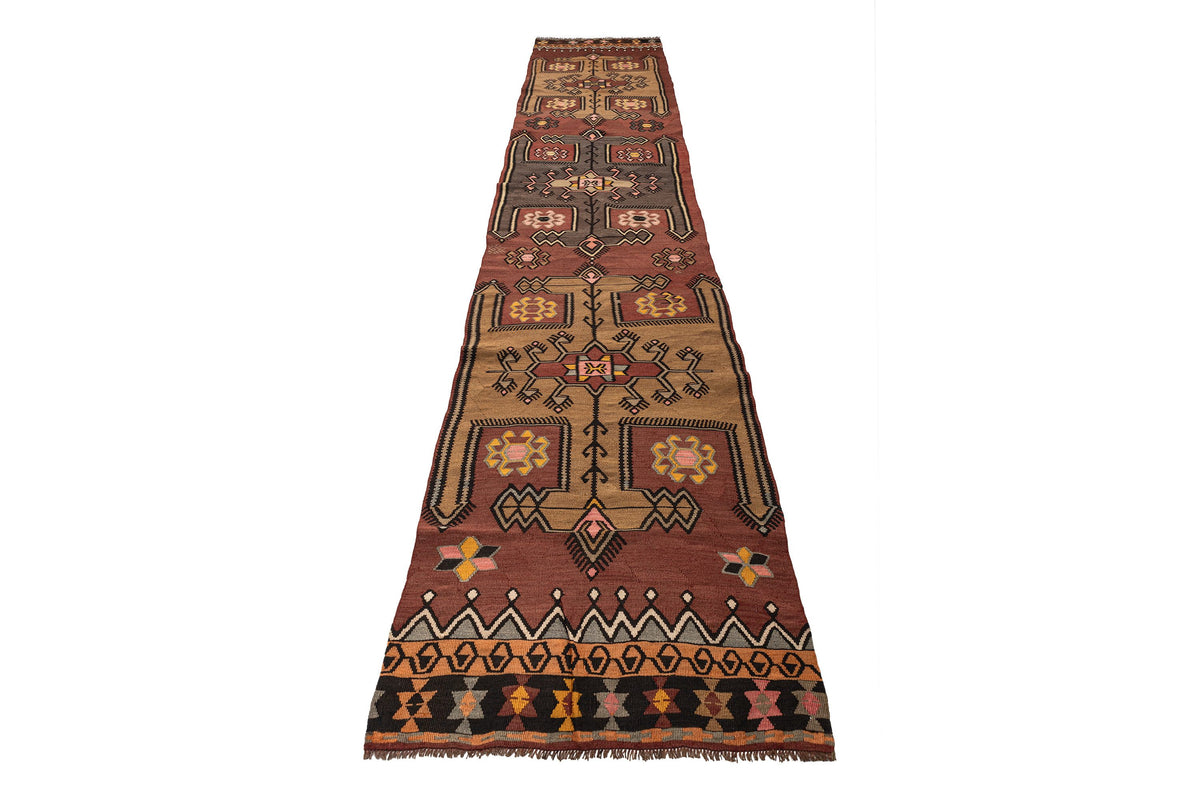 (3' x 14'4'') Oriental Authentic Kilim Runner Rug