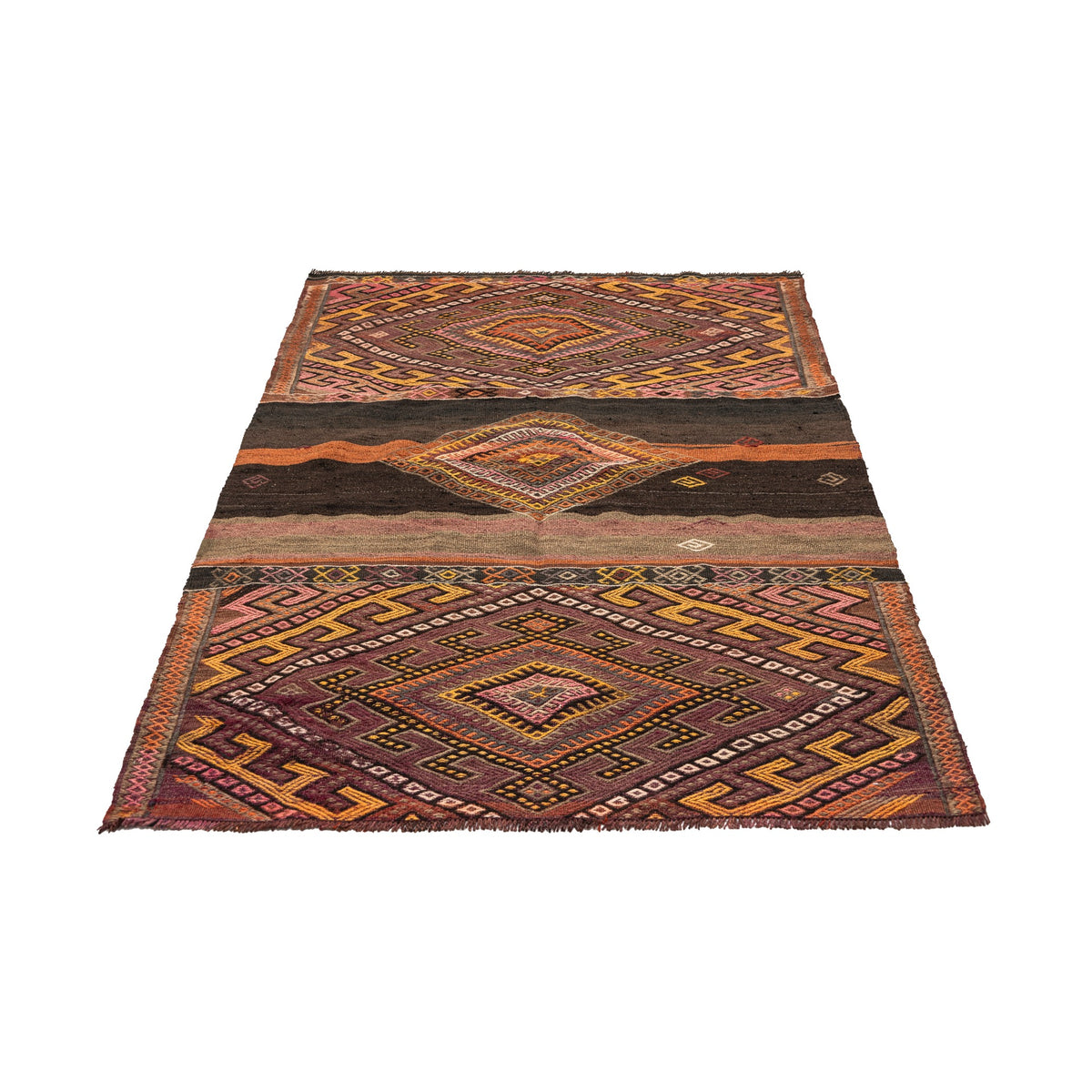 Andulo - (4'1'' x 6'8'') Vintage Turkish Kilim